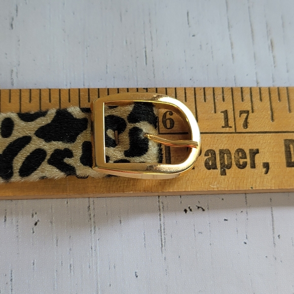 Leopard Print Vintage 80's 90's Velvety Choker Women's One Size 16" - Picture 5 of 7